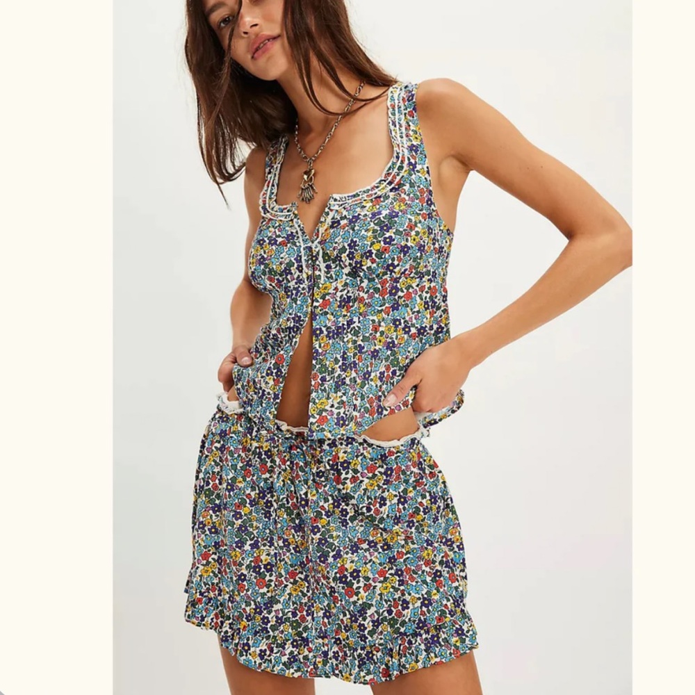 NEW Free People Ellia Printed Set - Picture 7 of 10